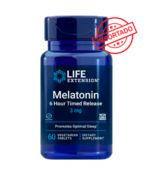 Life Extension Melatonin 6 Hour Timed Release | 3 mg, 60 vegetarian tablets
