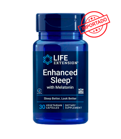 Life Extension Enhanced Sleep with Melatonin | 30 vegetarian capsules