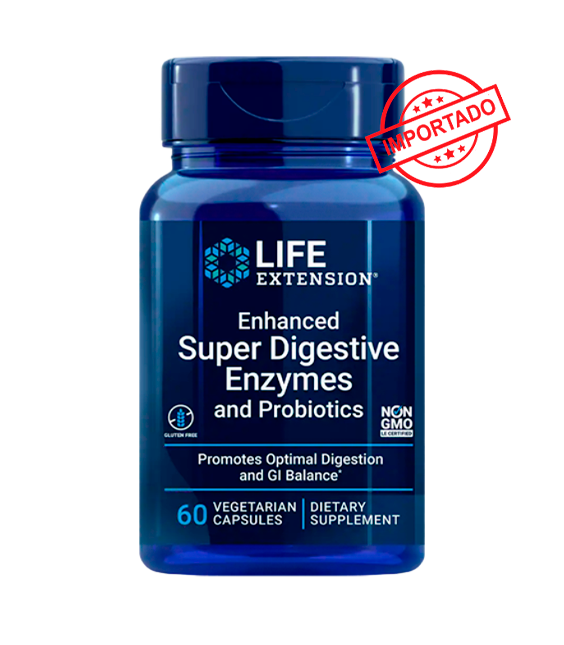 Life Extension Enhanced Super Digestive Enzymes and Probiotics | 60 vegetarian capsules