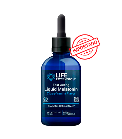 Life Extension Fast-Acting Liquid Melatonin (Citrus-Vanilla) | 2 fl oz