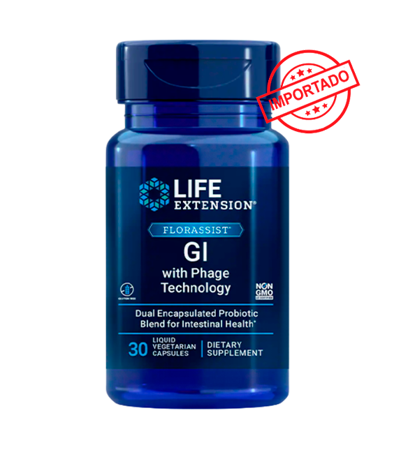 Life Extension FLORASSIST GI with Phage Technology | 30 liquid vegetarian capsules