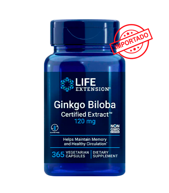 Life Extension Ginkgo Biloba Certified Extract™ | 120 mg, 365 vegetarian capsules