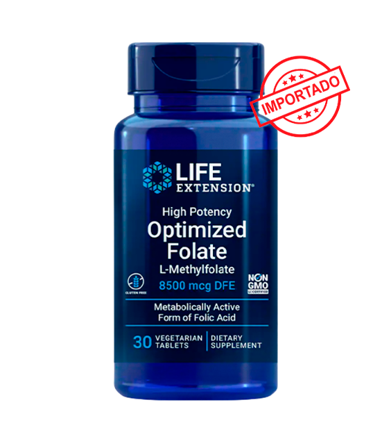 Life Extension High Potency Optimized Folate | 8500 mcg DFE, 30 vegetarian tablets