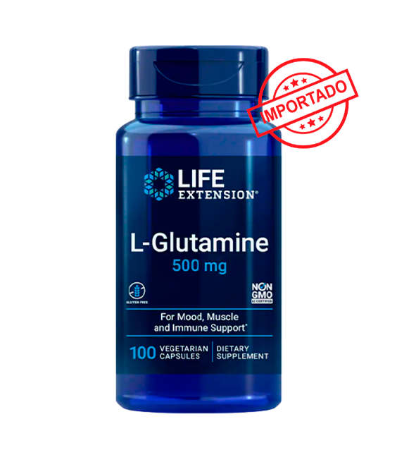 Life Extension L-Glutamine | 500 mg, 100 vegetarian capsules
