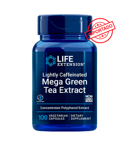 Life Extension Lightly Caffeinated Mega Green Tea Extract | 100 vegetarian capsules