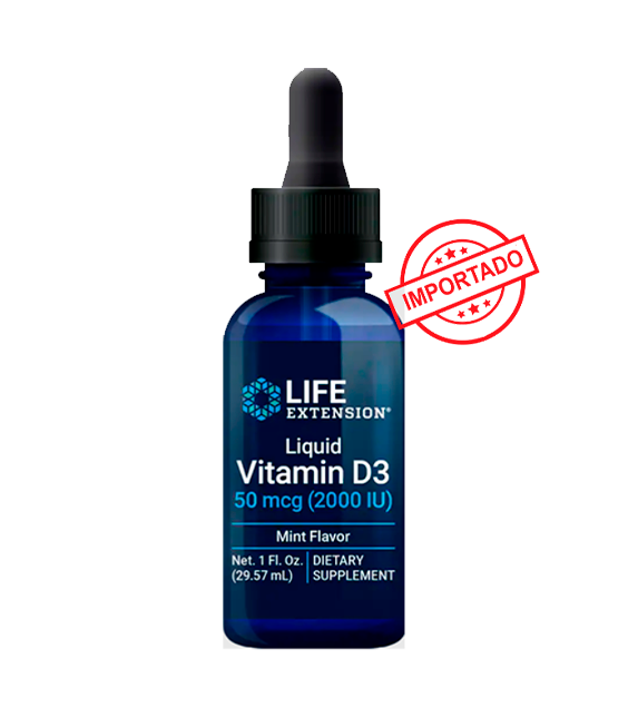 Life Extension Liquid Vitamin D3 (Mint) | 50 mcg (2000 IU), 29.57 ml