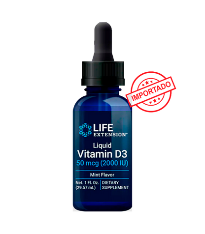 Life Extension Liquid Vitamin D3 (Mint) | 50 mcg (2000 IU), 29.57 ml