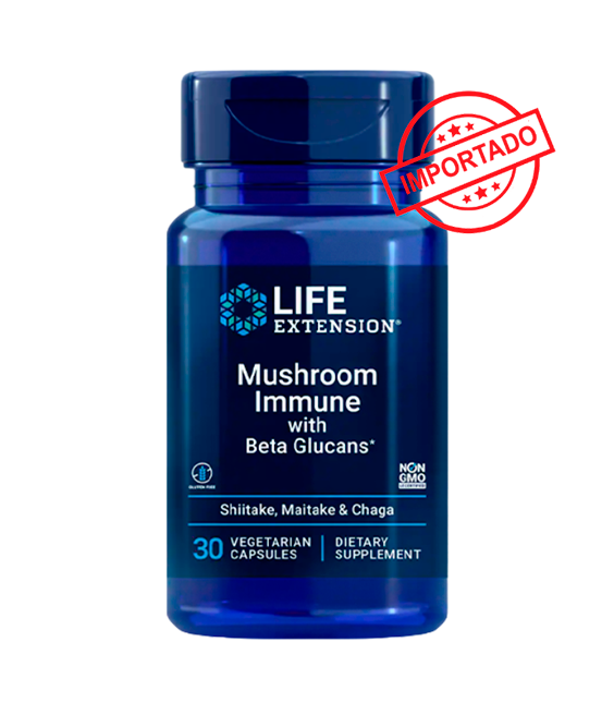 Life Extension Mushroom Immune with Beta Glucans | 30 vegetarian capsules