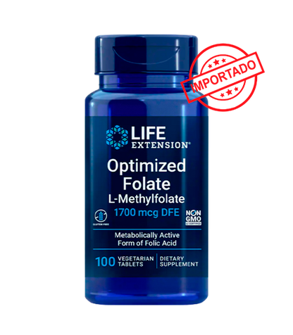 Life Extension Optimized Folate | 1700 mcg DFE, 100 vegetarian tablets