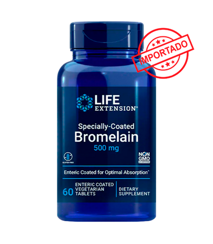 Life Extension Specially-Coated Bromelain | 500 mg, 60 enteric coated vegetarian tablets