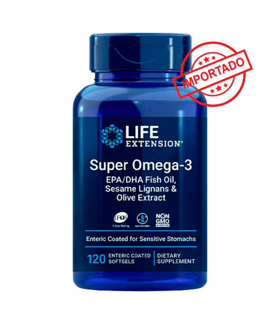 Life Extension Super Omega-3 EPA/DHA Fish Oil, Sesame Lignans & Olive Extract (Enteric Coated) | 120 enteric coated soft