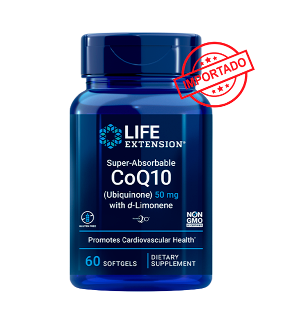 Life Extension Super-Absorbable CoQ10 (Ubiquinone) with d-Limonene | 50 mg, 60 softgels