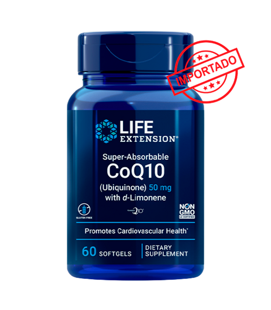 Life Extension Super-Absorbable CoQ10 (Ubiquinone) with d-Limonene | 50 mg, 60 softgels
