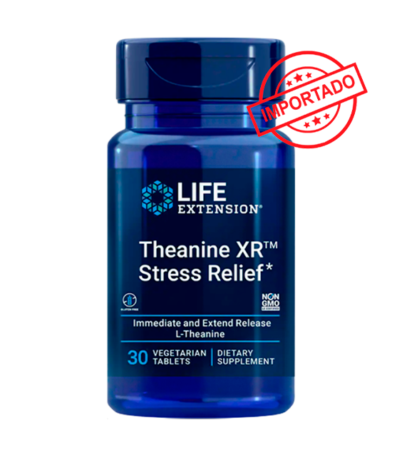 Life Extension Theanine XR Stress Relief | 30 vegetarian tablets