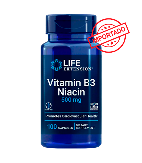 Life Extension Vitamin B3 Niacin | 500 mg, 100 capsules