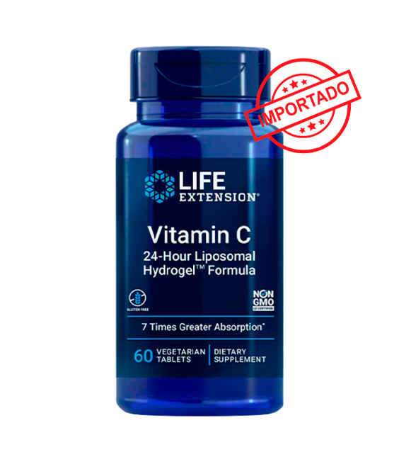 Life Extension Vitamin C 24-Hour Liposomal Hydrogel Formula | 60 vegetarian tablets
