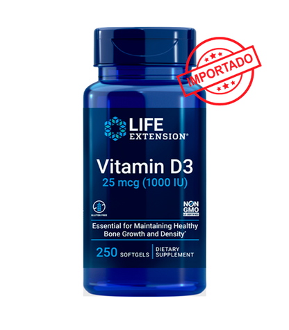 Life Extension Vitamin D3 | 25 mcg (1000 IU), 250 softgels