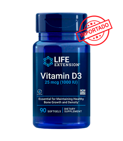 Life Extension Vitamin D3 | 25 mcg (1000 IU), 90 softgels