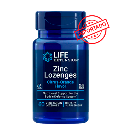 Life Extension Zinc Lozenges (Citrus-Orange Flavor) | 60 vegetarian lozenges