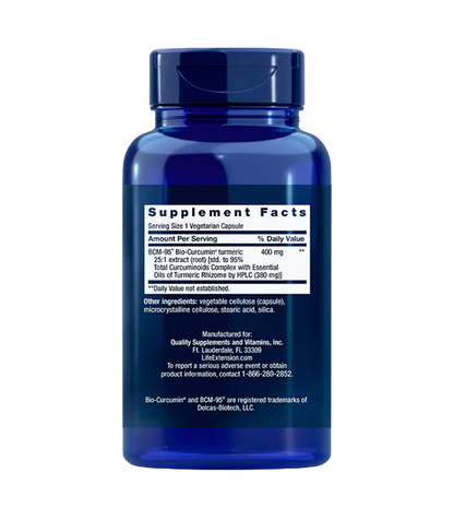 Life Extension Super Bio-Curcumin Turmeric Extract | 400 mg, 60 vegetarian capsules