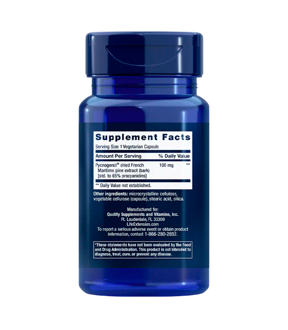 Life Extension Pycnogenol | 100 mg, 60 vegetarian capsules