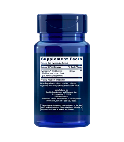 Life Extension Pycnogenol | 100 mg, 60 vegetarian capsules