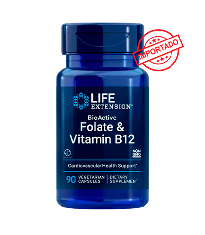 Life Extension BioActive Folate & Vitamin B12 | 90 vegetarian capsules