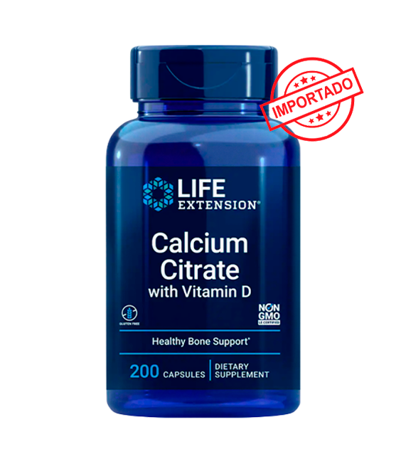 Life Extension Calcium Citrate with Vitamin D | 200 capsules