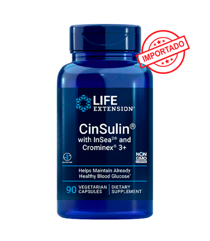 Life Extension CinSulin with InSea2 and Crominex 3+ | 90 vegetarian capsules