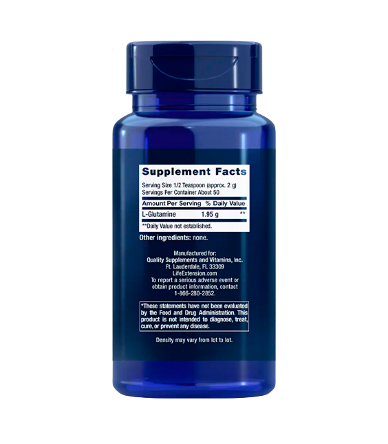 Life Extension L-Glutamine Powder | 100 grams