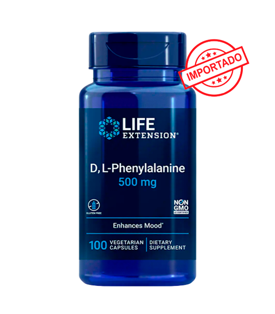 Life Extension D, L-Phenylalanine Capsules | 500 mg, 100 vegetarian capsules
