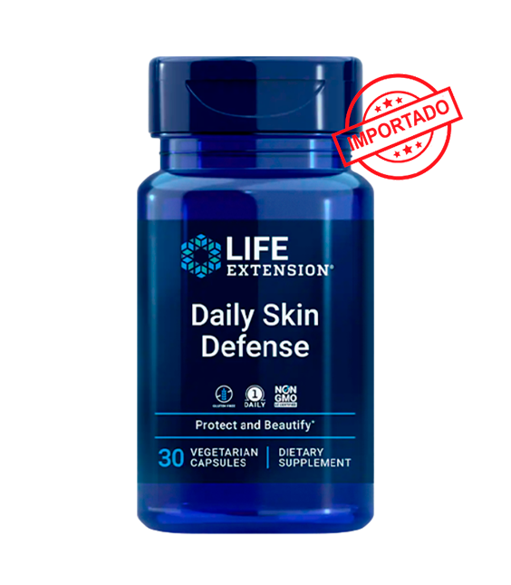 Life Extension Daily Skin Defense | 30 vegetarian capsules