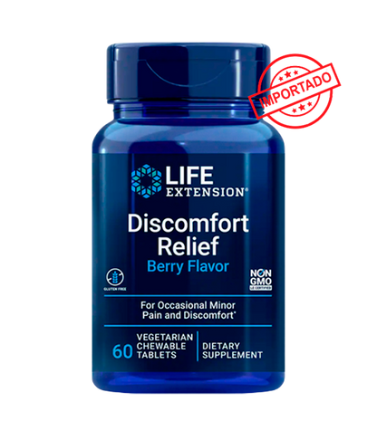 Life Extension Discomfort Relief (Berry Flavor) | 60 vegetarian chewable tablets