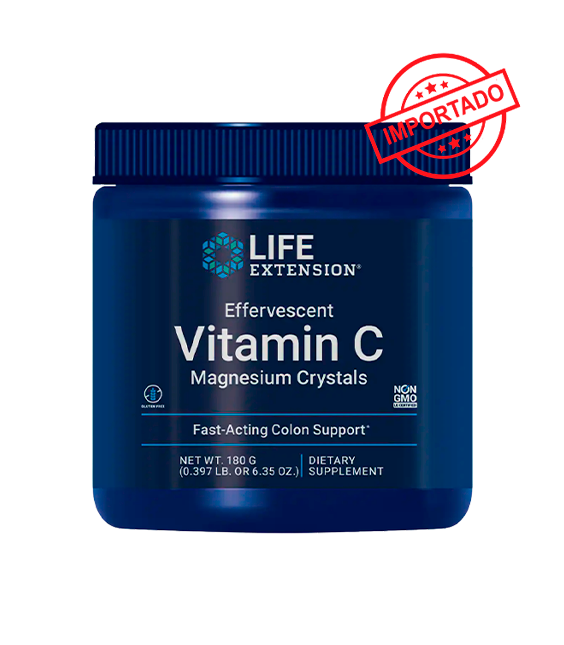 Life Extension Effervescent Vitamin C Magnesium Crystals | 180 grams