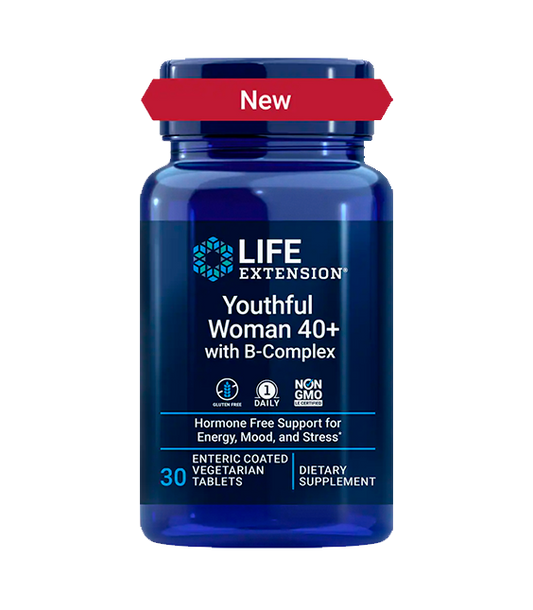 Life Extension Youthful Woman 40+ with B-Complex | 30 enteric-coated vegetarian tablet